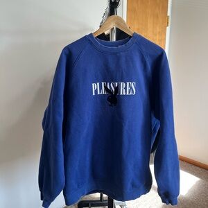 Pleasures x Playboy Men's Classic Blue Crewneck Sweater